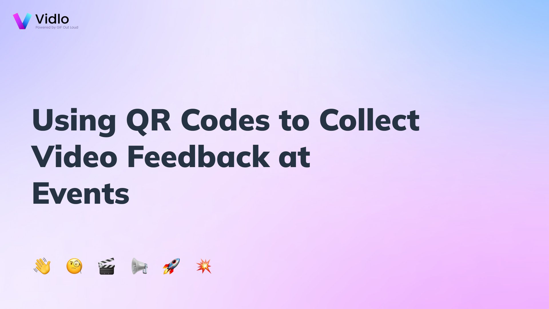 Using QR Codes to Collect Video Feedback at Events