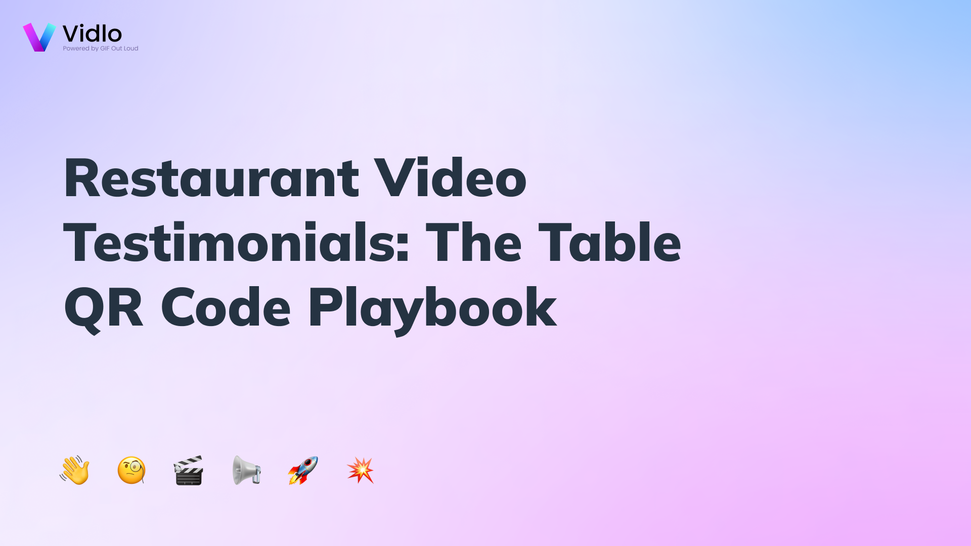 restaurant video feedback